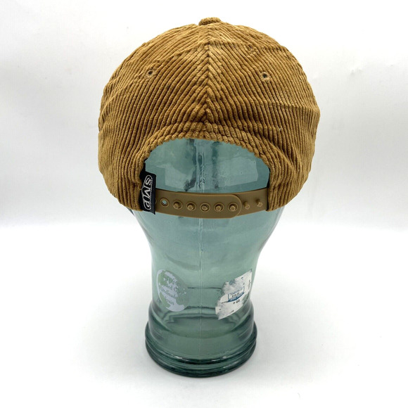Vintage 90s SMP Brown Corduroy Skate Surf Adjustable Snap Back Dad Hat USA Made main image 5